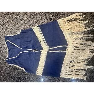 Crotchet Fringe Vest Size L